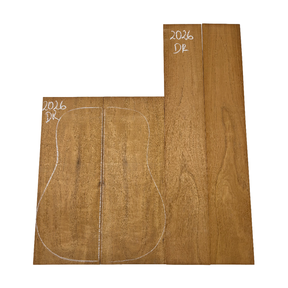 Juego de fondo y aros de guitarra de grado AAAA Dreadnought de palisandro de la India Oriental #61 