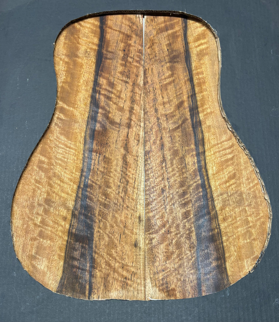 Flame Chocolate Mango Dreadnought Guitar Back Set #202