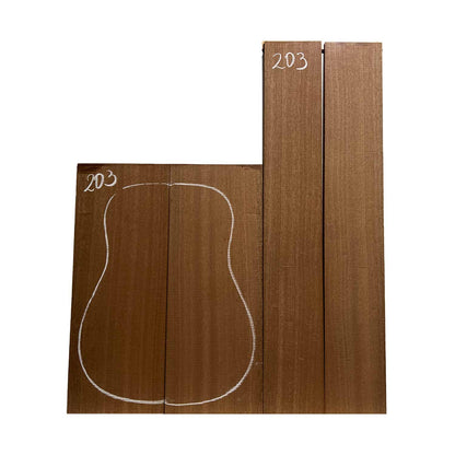 Sapele Dreadnought Guitar Back and Side Set 