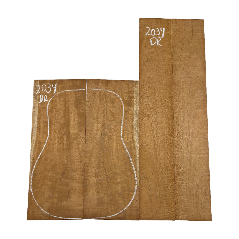 Juego de fondo y aros de guitarra de grado AAAA Dreadnought de palisandro de la India Oriental #61 