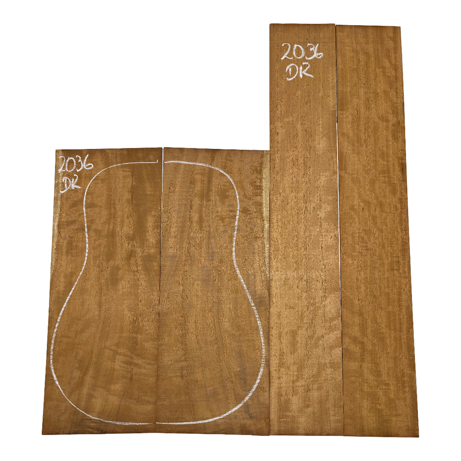 Juego de fondo y aros de guitarra de grado AAAA Dreadnought de palisandro de la India Oriental #61 