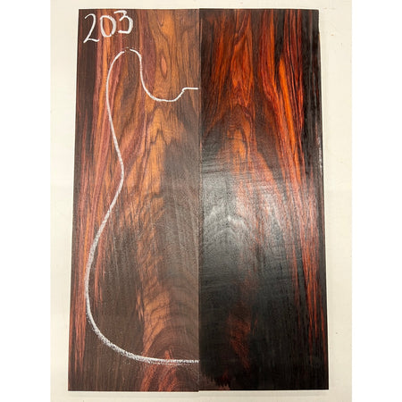 East Indian Rosewood Electric Guitar Drop Top | Book Matched Sets  22" x 7-1/2" x 3/8"  #203 - Exotic Wood Zone - Buy online Across USA 