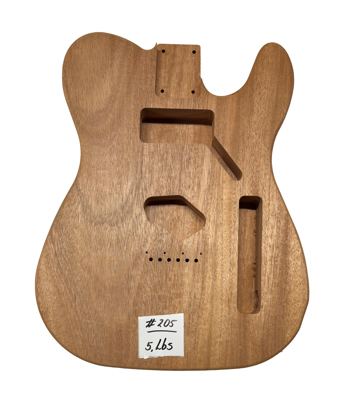 TL-Style African Mahogany Unfinished Fender Guitar Body #205 Exotic Wood Zone 