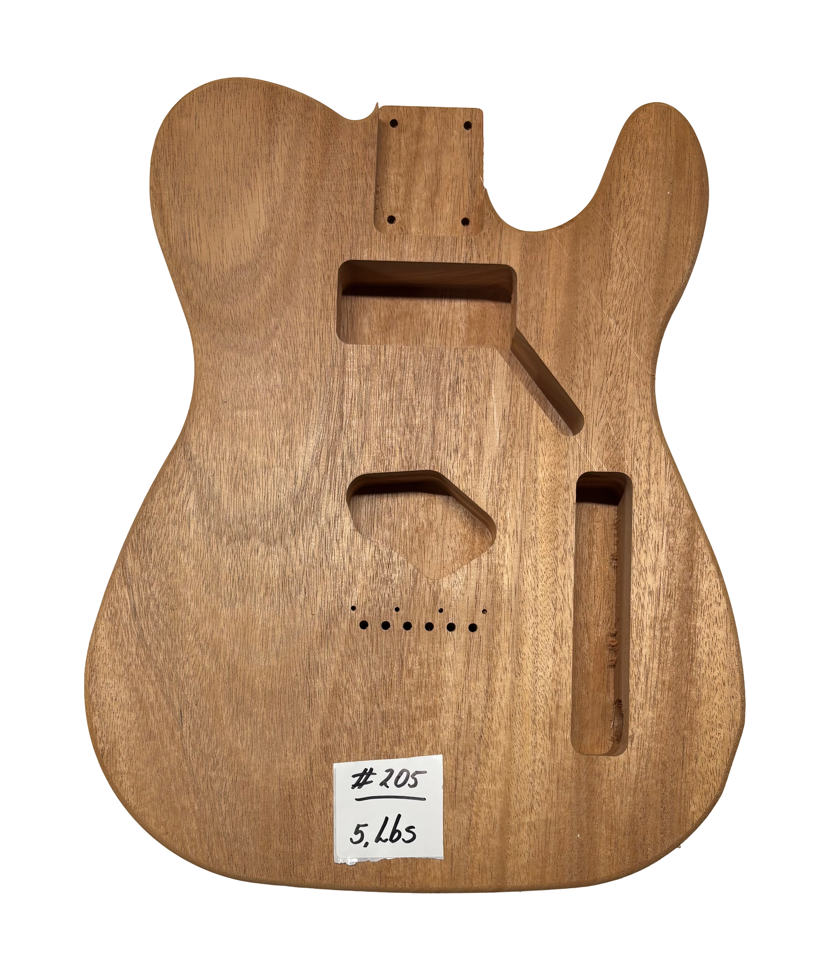 TL-Style African Mahogany Unfinished Fender Guitar Body #205 Exotic Wood Zone 