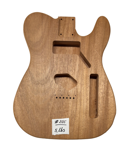TL-Style African Mahogany Unfinished Fender Guitar Body #205 Exotic Wood Zone 