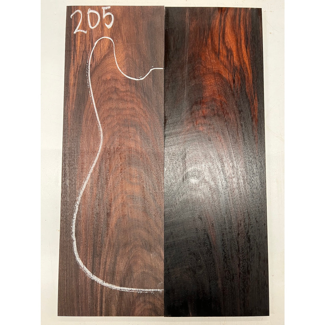 East Indian Rosewood Electric Guitar Drop Top | Book Matched Sets  22" x 7-1/2" x 3/8"  #205 - Exotic Wood Zone - Buy online Across USA 