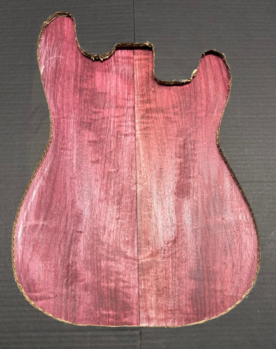 Flame Purpleheart Bookmatched Guitar Drop Top 21-1/4" x 7-1/8" x 3/8" #205