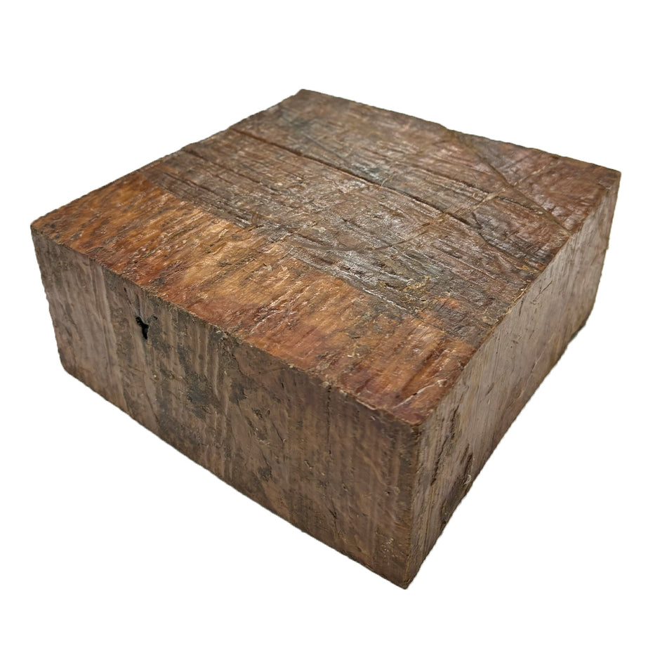 Australian Yellow Box Burl Wood Bowl Blank, 7" x 7" x 3" | #206