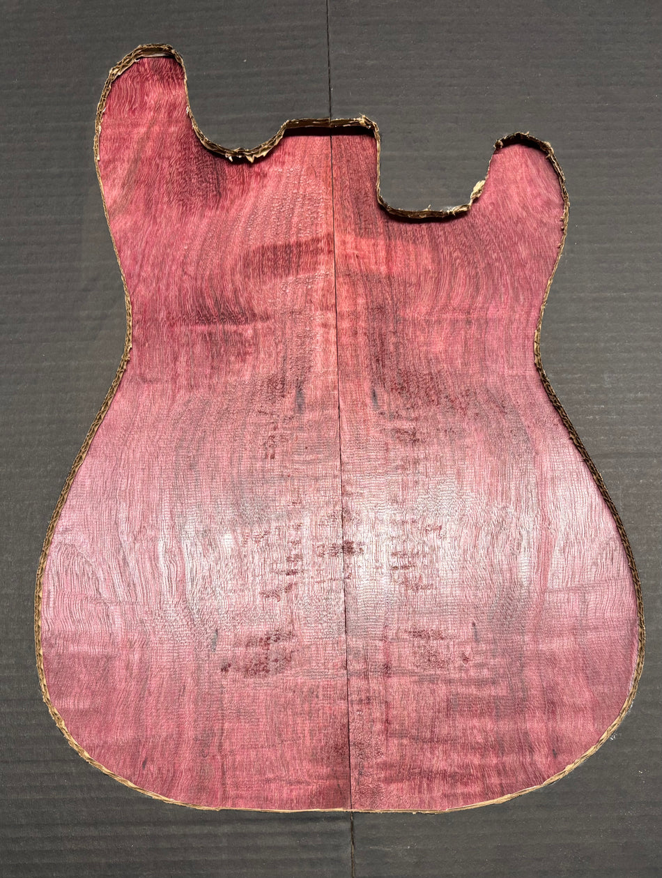 Flame Purpleheart Bookmatched Guitar Drop Top 21-1/4" x 7-1/8" x 3/8" #206