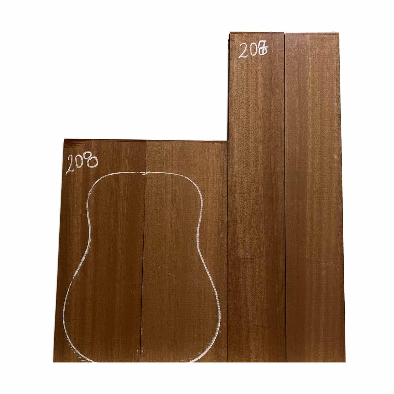 Sapele Dreadnought Guitar Back and Side Set 