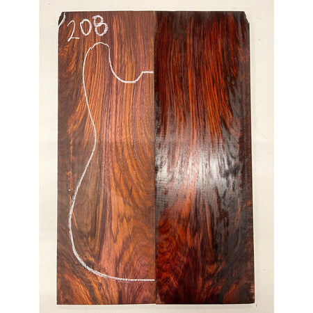 East Indian Rosewood Electric Guitar Drop Top | Book Matched Sets  22" x 7-1/2" x 3/8"  #208 - Exotic Wood Zone - Buy online Across USA 