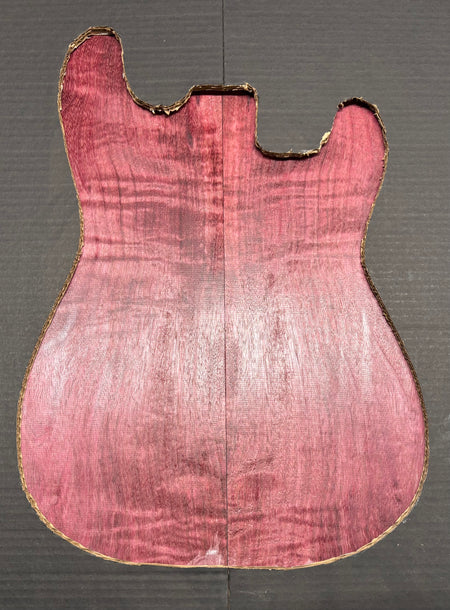 Flame Purpleheart Bookmatched Guitar Drop Tops 21-1/4" x 7-1/8" x 3/8" #209 Exotic Wood Zone 