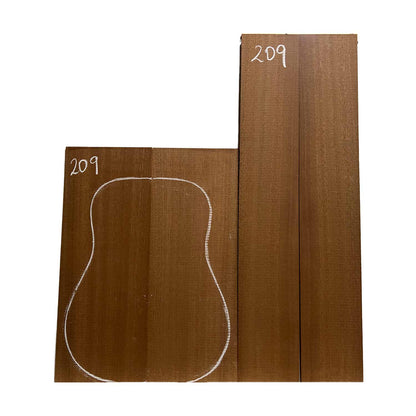 Sapele Dreadnought Guitar Back and Side Set 