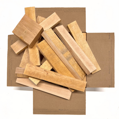 Box of Basswood 12&quot; x 12&quot; x 6&quot; Wood Scrap DIY Craft Carving Scroll Short Lumber Cutoff Boards - Exotic Wood Zone - Buy online Across USA 