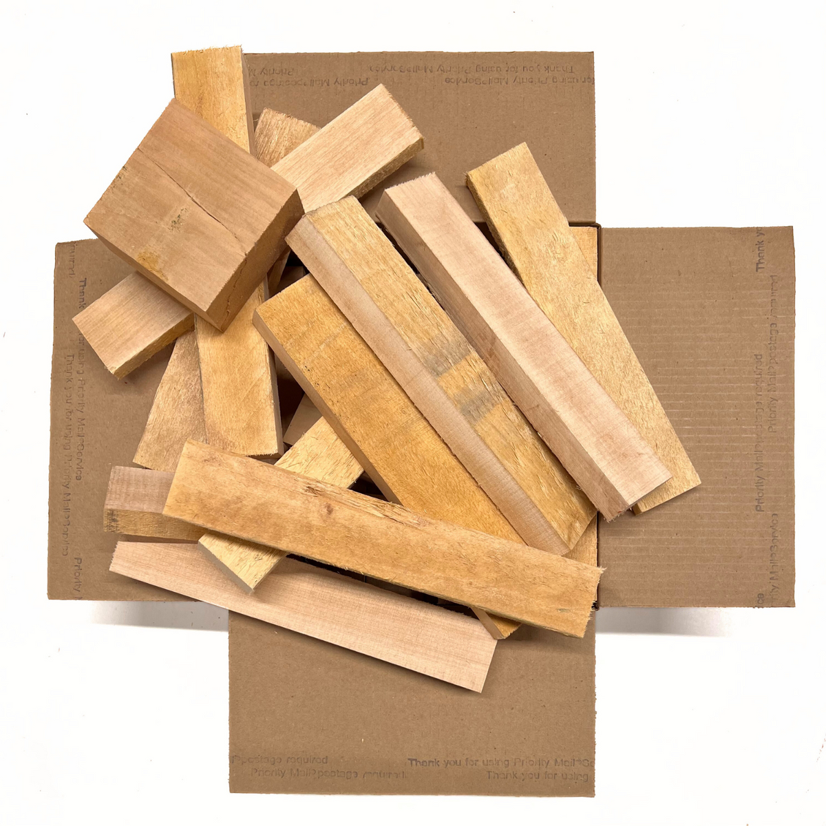 Box of Basswood 12" x 12" x 6" Wood Scrap DIY Craft Carving Scroll Short Lumber Cutoff Boards - Exotic Wood Zone - Buy online Across USA 