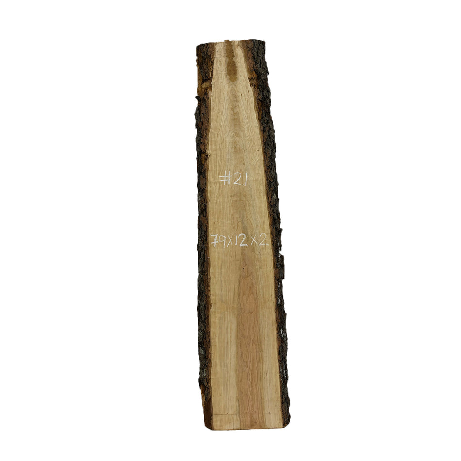 Hermosa losa de borde vivo de madera de olivo - 76-1/4"x 9" x 1", #182