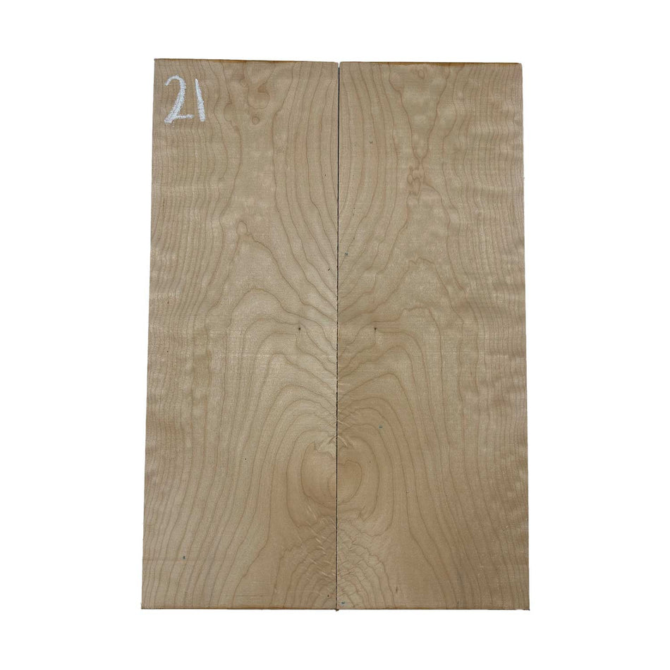 Ambrosia Maple Bookmatched Explorer Juego de tapa abatible para guitarra - 28" x 9" x 1/4"