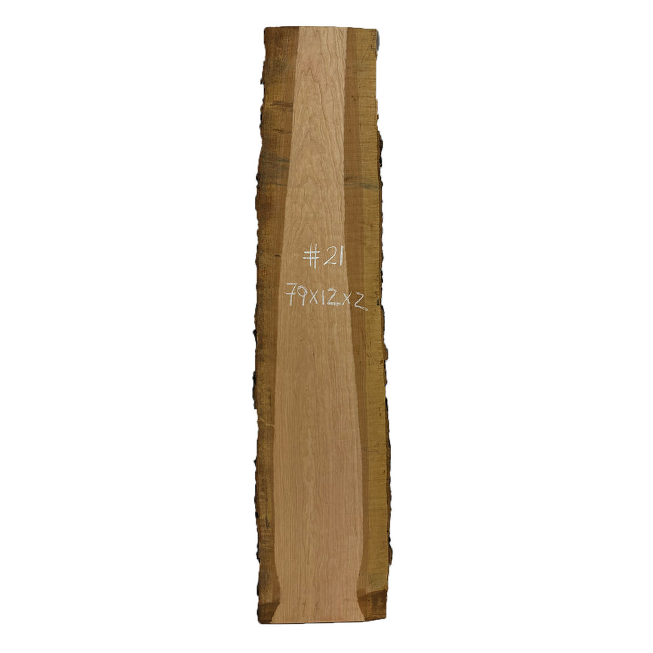 Hermosa losa de borde vivo de madera de olivo - 76-1/4"x 9" x 1", #182