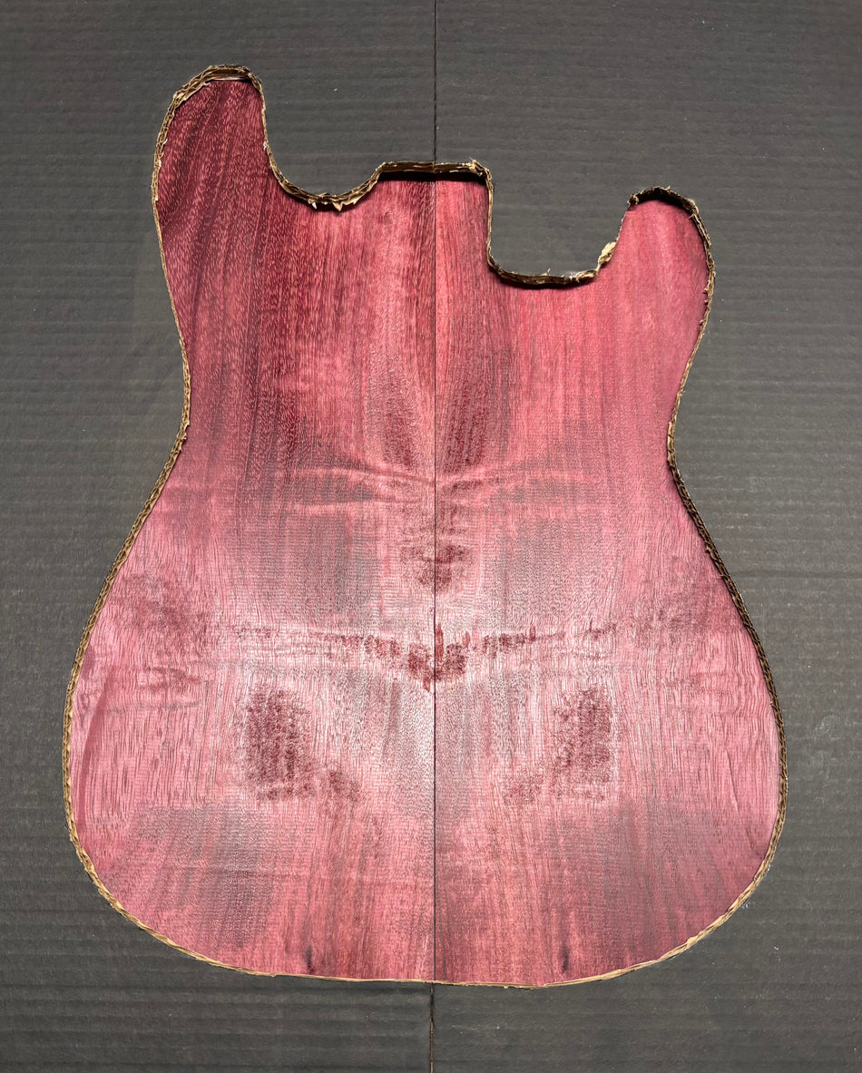 Flame Purpleheart Bookmatched Guitar Drop Top 21-1/4" x 7-1/8" x 3/8" #210