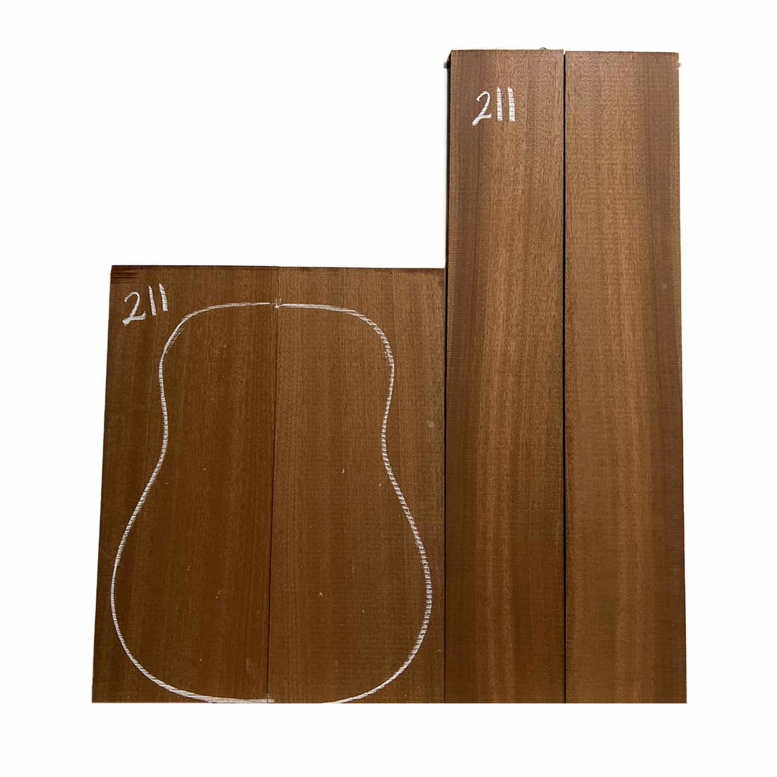 Sapele Dreadnought Guitar Back and Side Set 