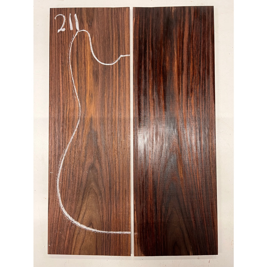 East Indian Rosewood Electric Guitar Drop Top | Book Matched Sets  22" x 7-1/2" x 3/8"  #211 - Exotic Wood Zone - Buy online Across USA 