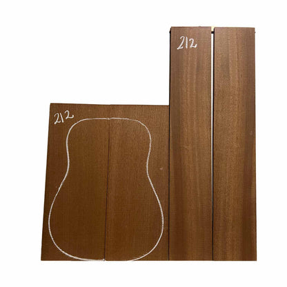 Sapele Dreadnought Guitar Back and Side Set 