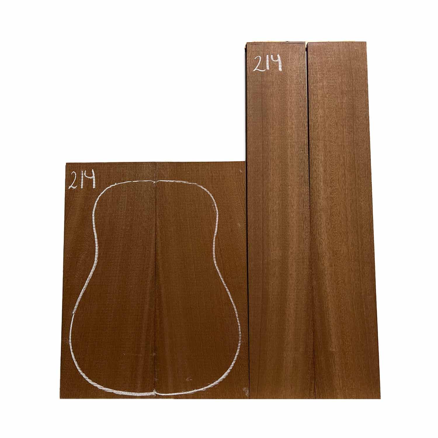 Sapele Dreadnought Guitar Back and Side Set 