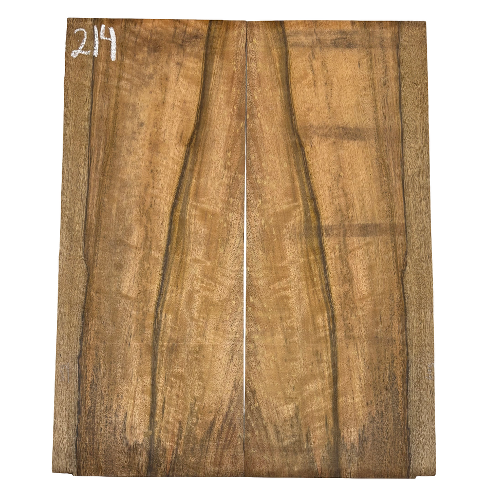 Flame Chocolate Mango Dreadnought Guitar Back Set #214