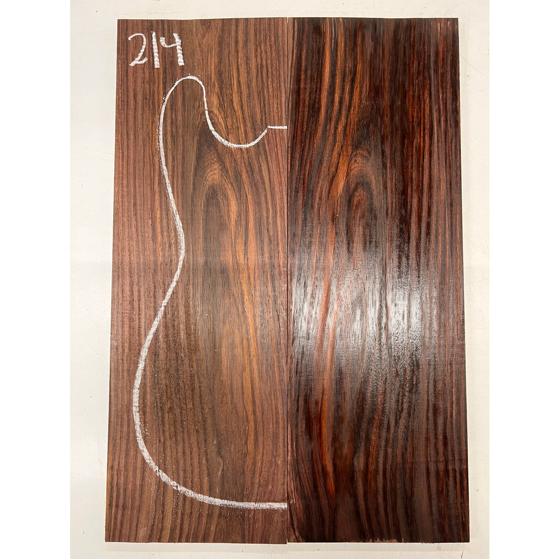 East Indian Rosewood Electric Guitar Drop Top | Book Matched Sets  22" x 7-1/2" x 3/8"  #214 - Exotic Wood Zone - Buy online Across USA 