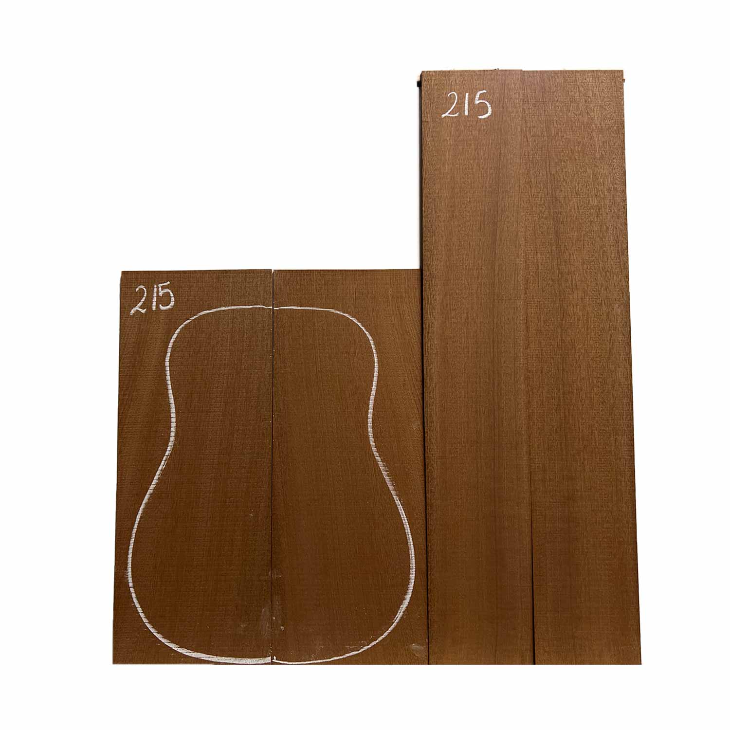 Sapele Dreadnought Guitar Back and Side Set #215 - Exotic Wood Zone Guitar Sets