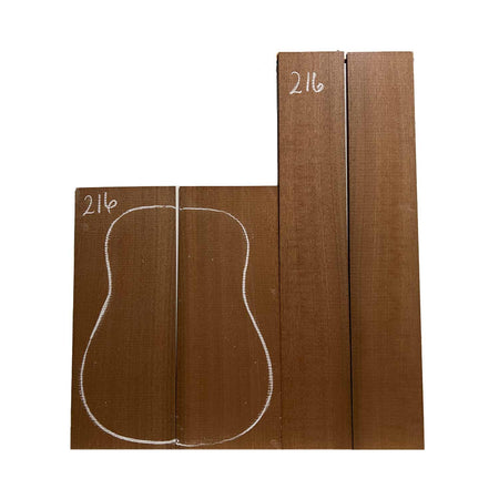 Sapele Dreadnought Guitar Back and Side Set #216 - Exotic Wood Zone Guitar Sets