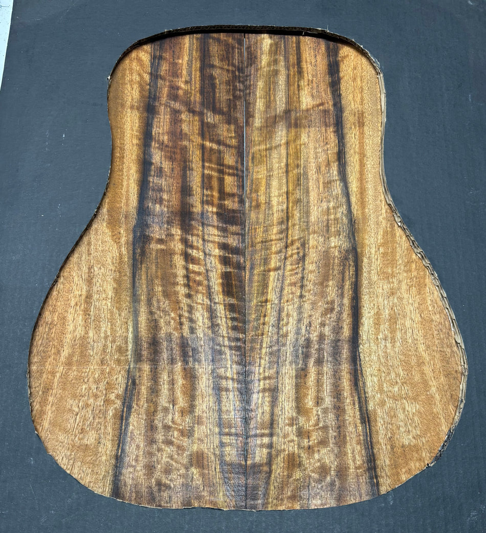 Flame Chocolate Mango Dreadnought Guitar Back Set #216