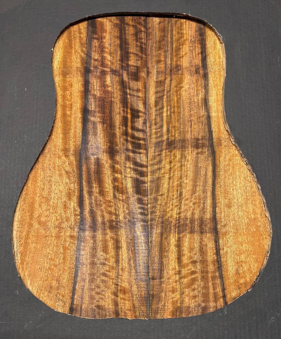 Flame Chocolate Mango Dreadnought Guitar Back Set #217