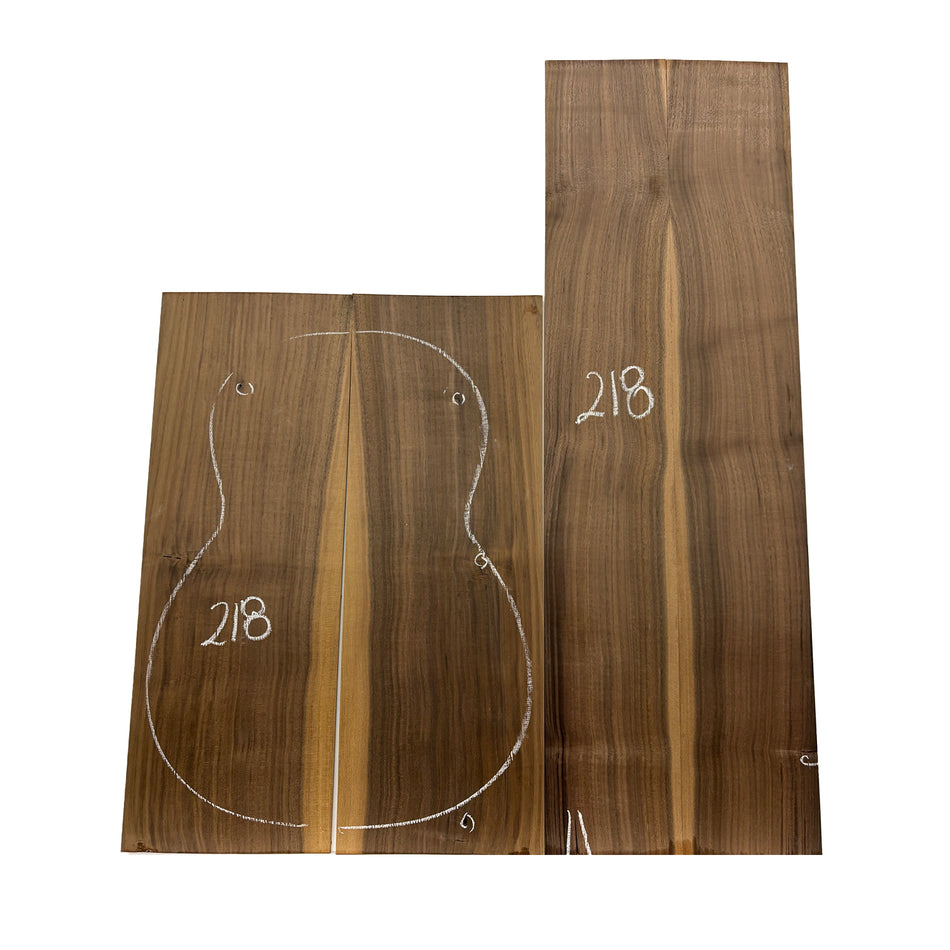 Black Walnut Classical BC Grade Guitar Back and Side Set #218