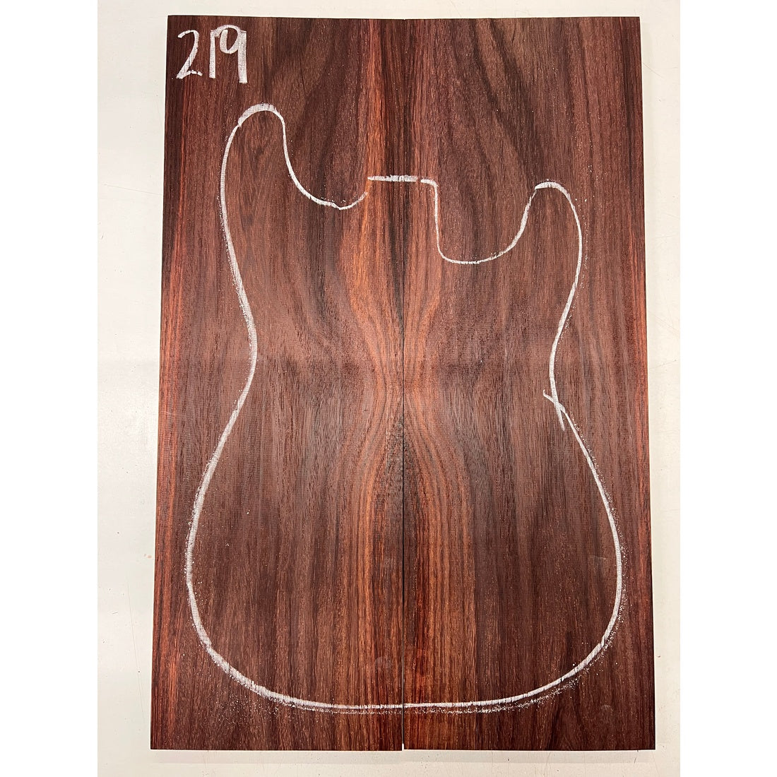 East Indian Rosewood Electric Guitar Drop Top | Book Matched Sets  22" x 7-1/2" x 3/8"  #219 - Exotic Wood Zone - Buy online Across USA 