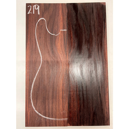 East Indian Rosewood Electric Guitar Drop Top | Book Matched Sets  22" x 7-1/2" x 3/8"  #219 - Exotic Wood Zone - Buy online Across USA 