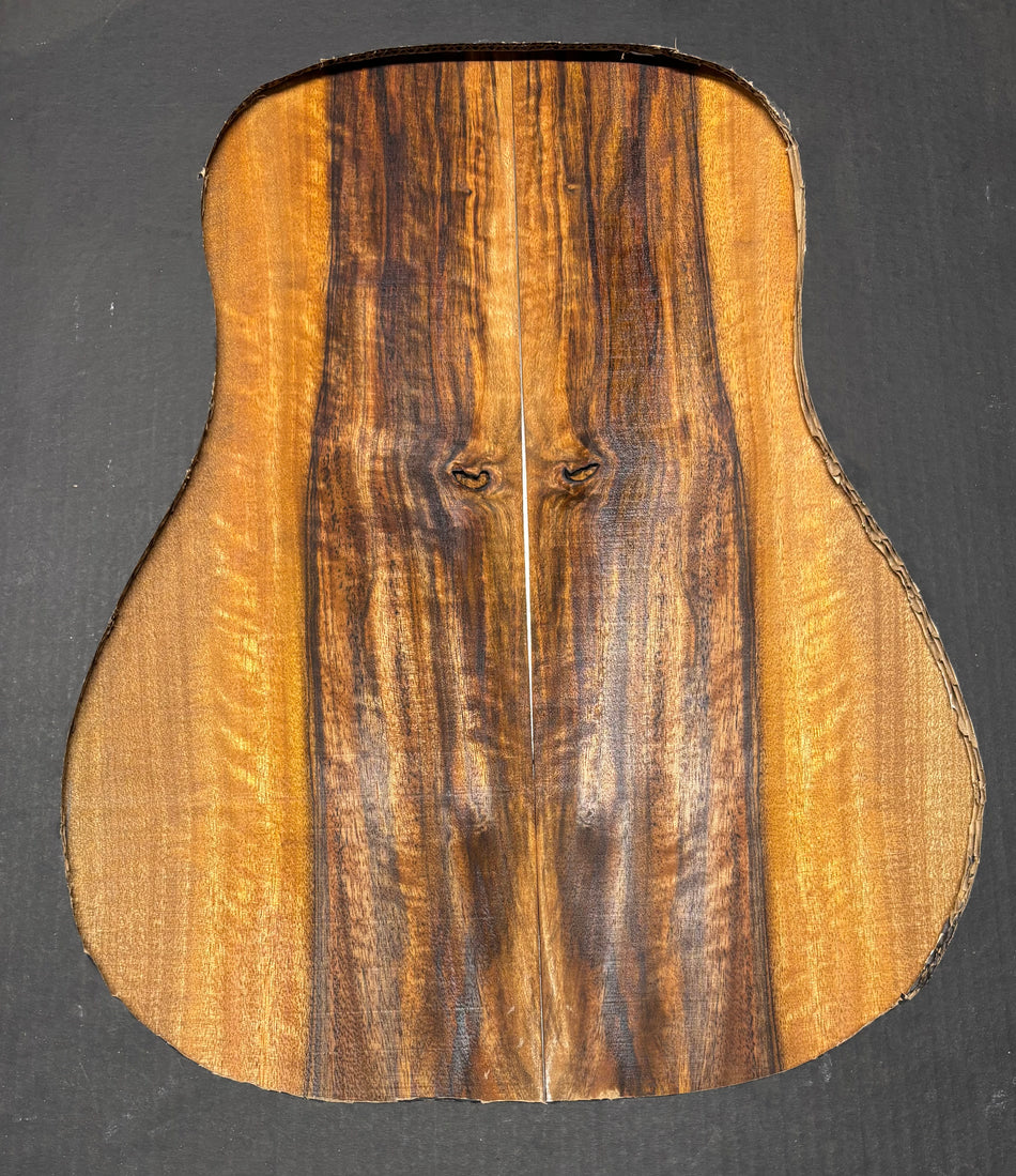 Flame Chocolate Mango Dreadnought Guitar Back Set #221