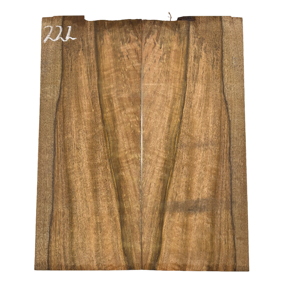 Flame Chocolate Mango Dreadnought Guitar Back Set #222