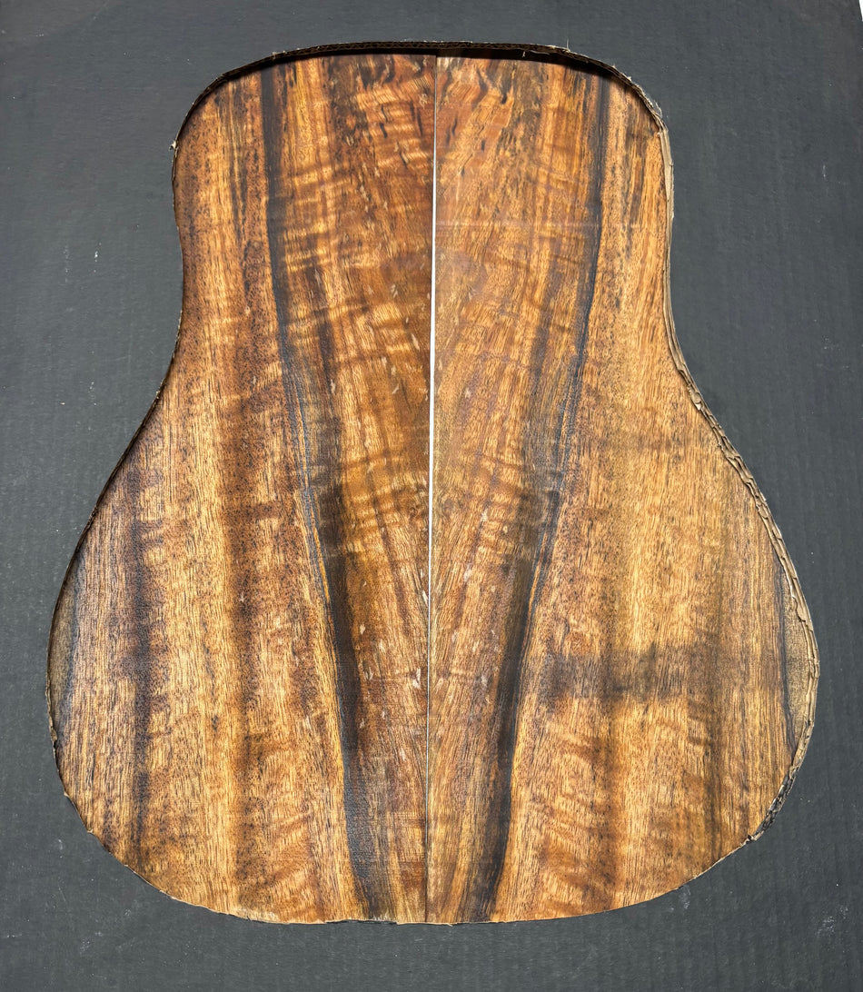 Flame Chocolate Mango Dreadnought Guitar Back Set #222