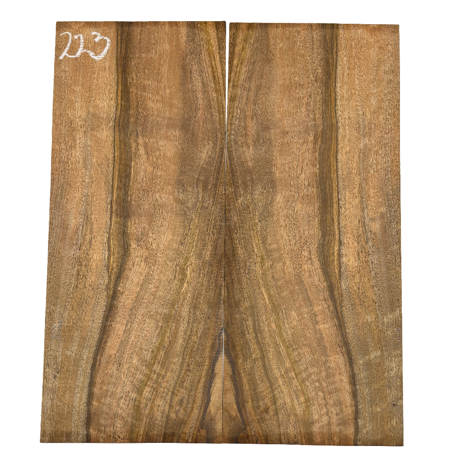 Flame Chocolate Mango Dreadnought Guitar Back Set #223