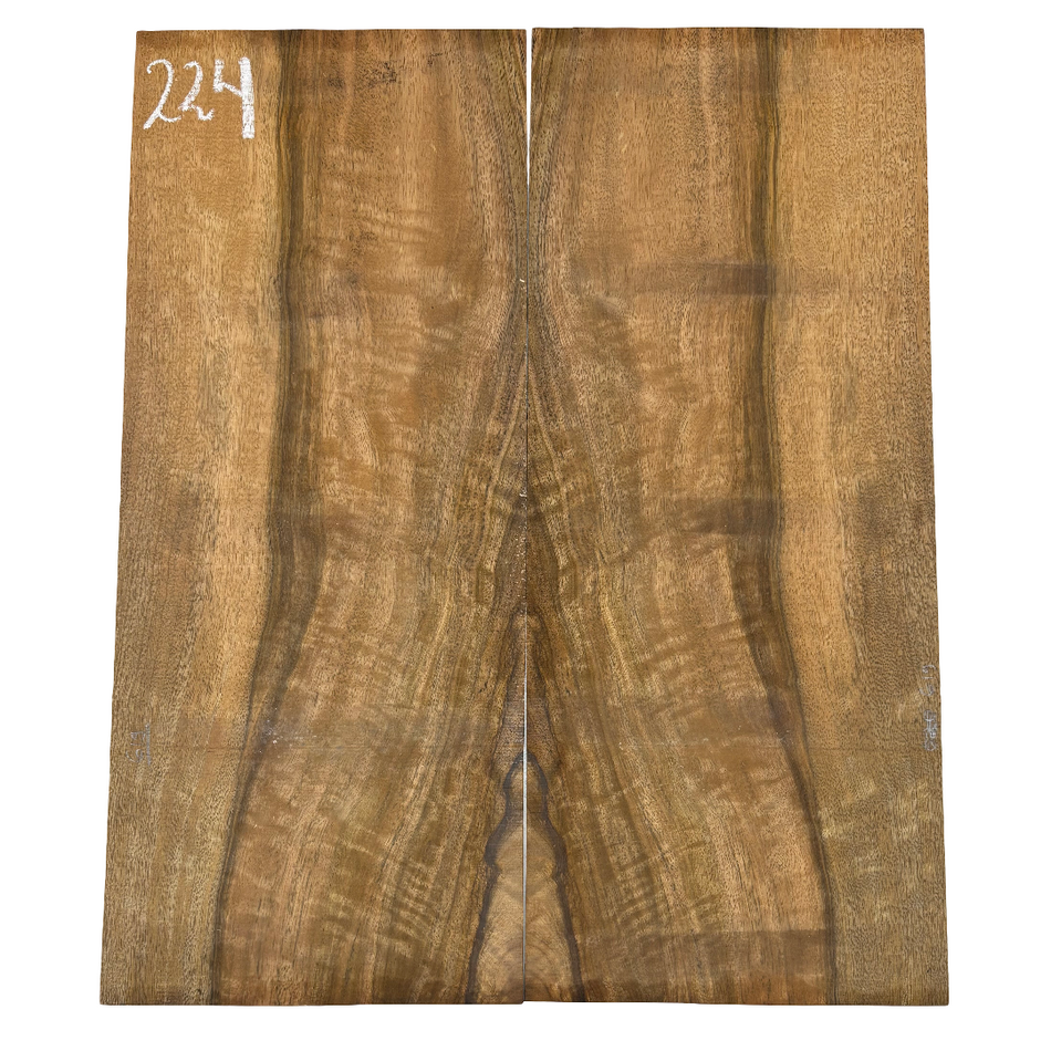 Flame Chocolate Mango Dreadnought Guitar Back Set #224