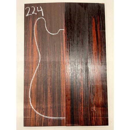 East Indian Rosewood Electric Guitar Drop Top | Book Matched Sets  22" x 7-1/2" x 3/8"  #224 - Exotic Wood Zone - Buy online Across USA 