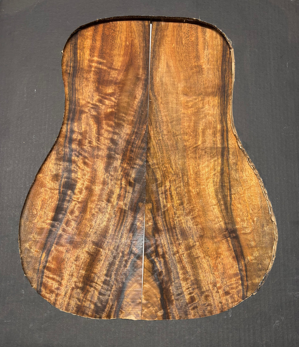 Flame Chocolate Mango Dreadnought Guitar Back Set #225