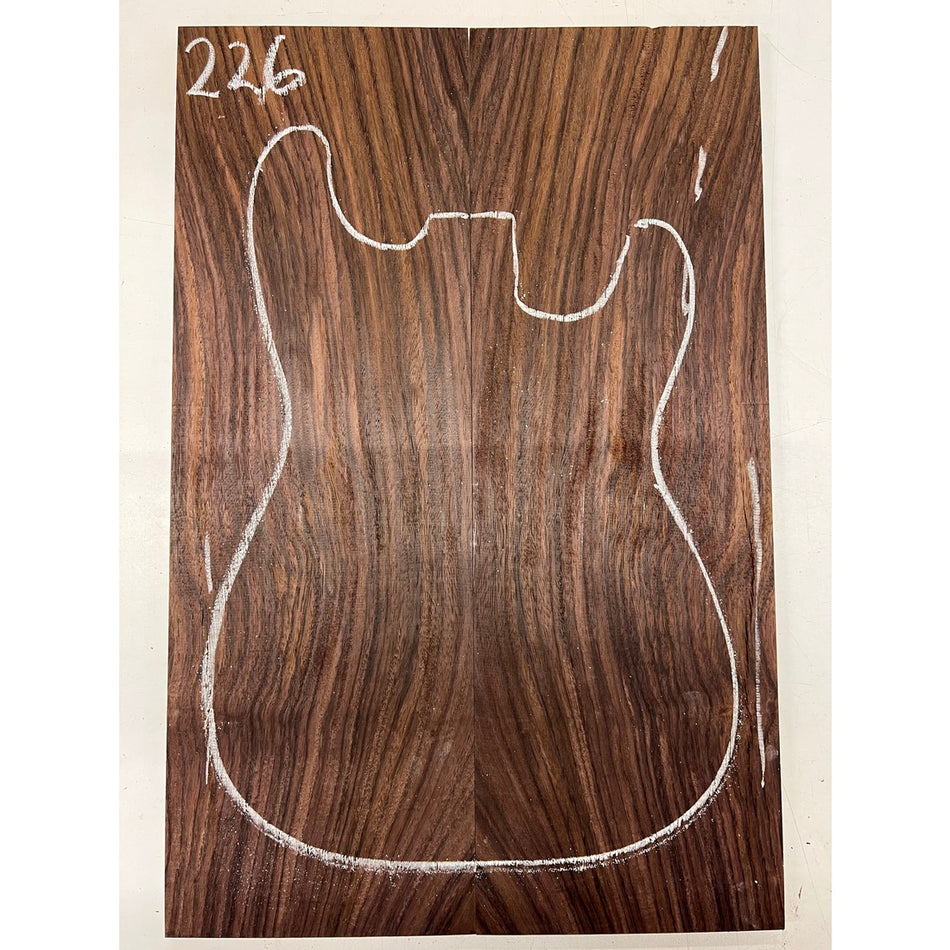 East Indian Rosewood Electric Guitar Drop Top | Book Matched Sets  22" x 7-1/2" x 3/8"  #226 - Exotic Wood Zone - Buy online Across USA 