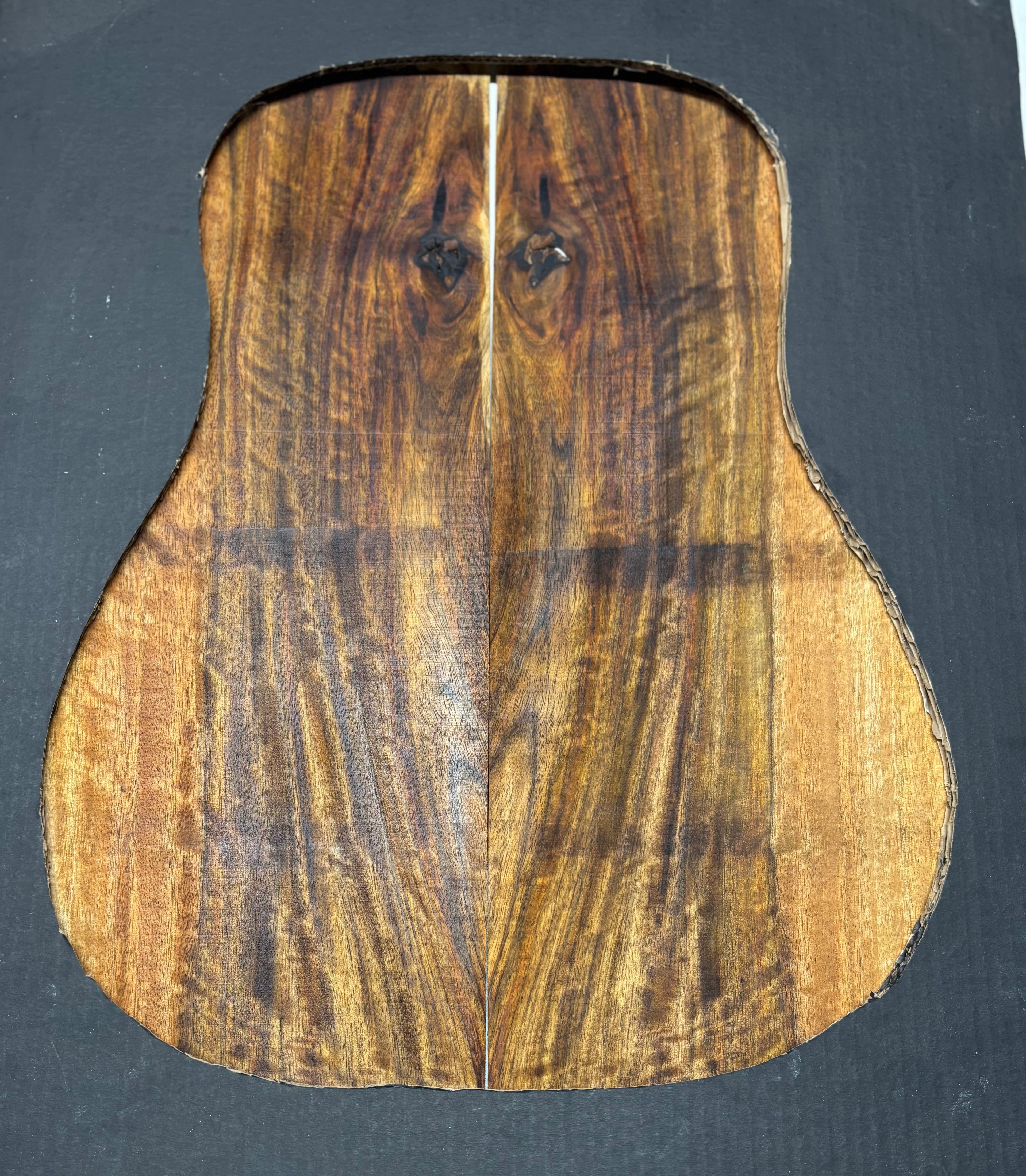 Flame Chocolate Mango Dreadnought Guitar Back Set #226 - Exotic Wood Zone