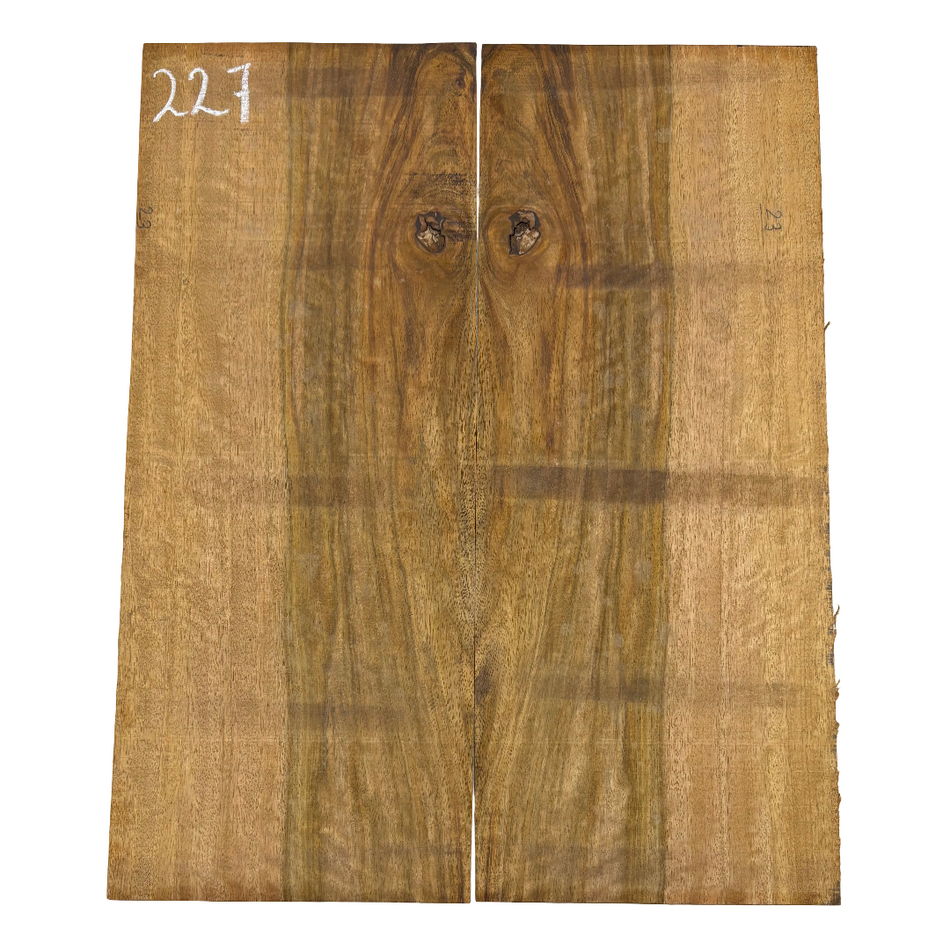 Flame Chocolate Mango Dreadnought Guitar Back Set #227