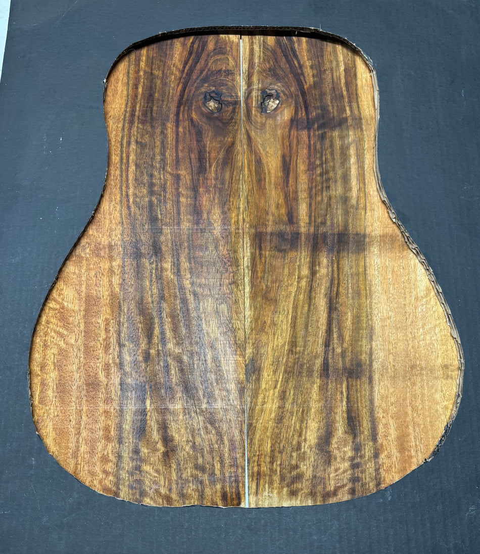 Flame Chocolate Mango Dreadnought Guitar Back Set #227