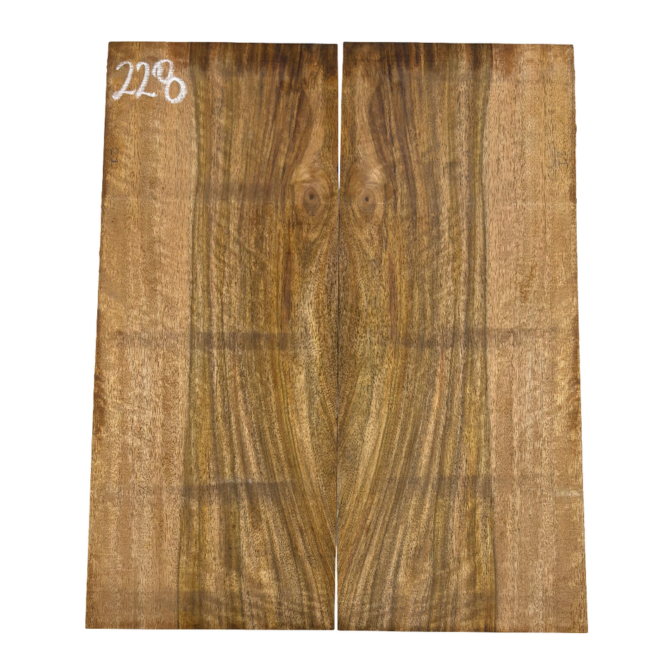 Flame Chocolate Mango Dreadnought Guitar Back Set #228