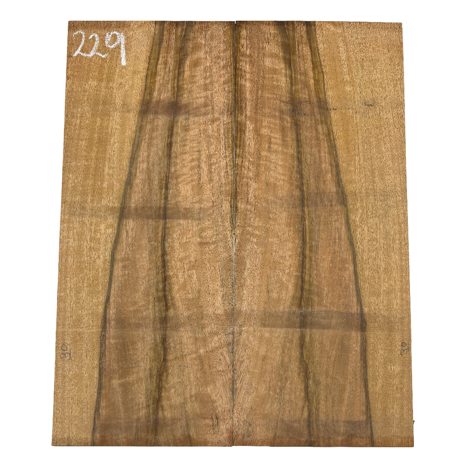 Flame Chocolate Mango Dreadnought Guitar Back Set #229