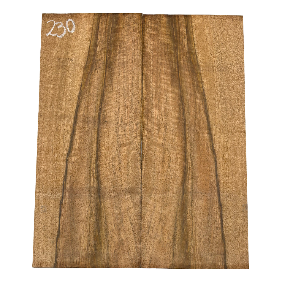 Flame Chocolate Mango Dreadnought Guitar Back Set #230